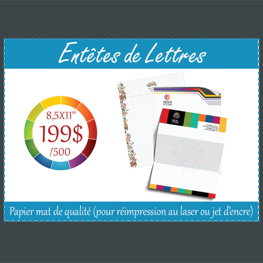 500 entêtes de lettres