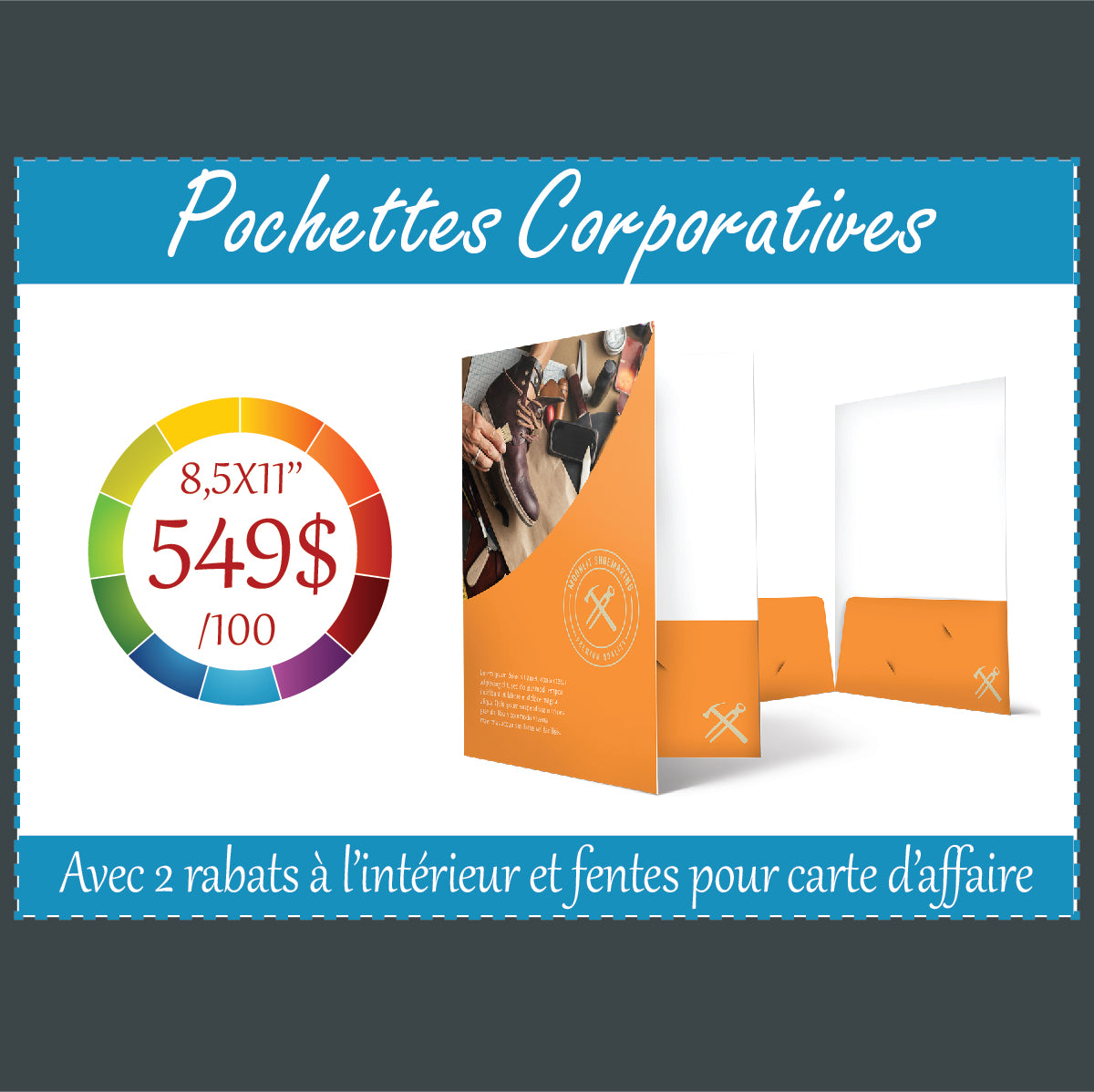 100 pochettes de presse
