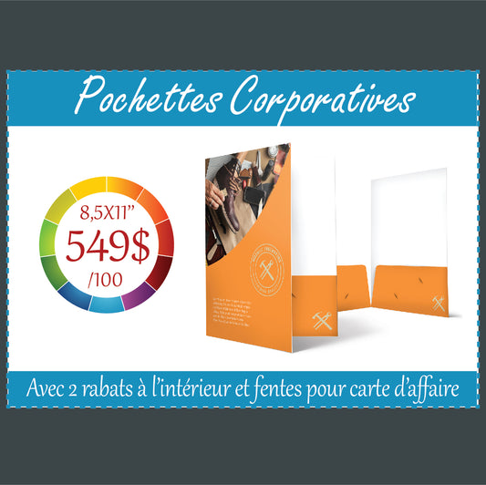 100 pochettes de presse